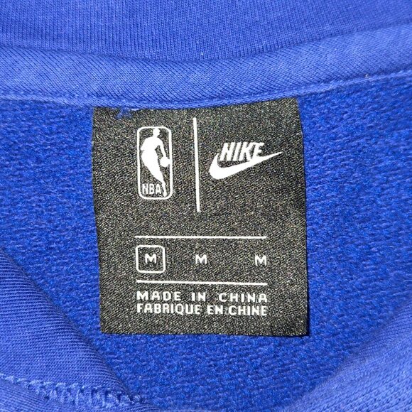 Men's Medium 76ers Nike Hooded Sweatshirt, Royal Blue, Embroidered Logo - Picture 4 of 5